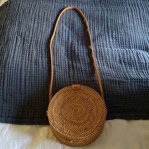 Rattan Woven circle purse